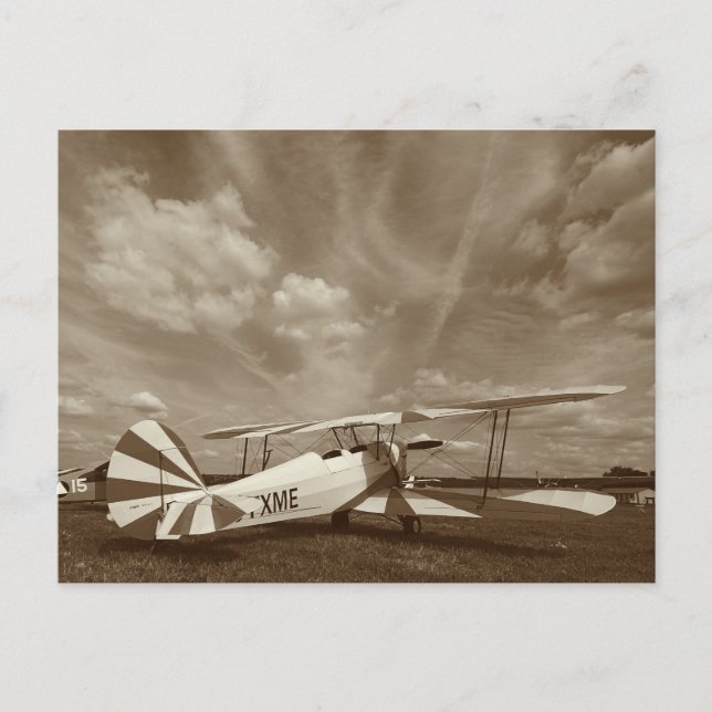 Antique Fighter Airplan Biplane Dreamer Vykort (Framsida)