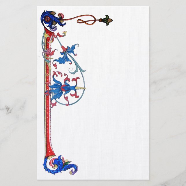 ANTIQUE FLORENTINE BLOMMIGT MOTIFS BREVPAPPER (Framsida)