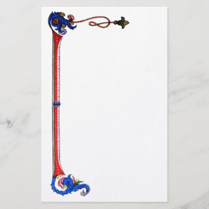 ANTIQUE FLORENTINE BLOMMIGT MOTIFS BREVPAPPER
