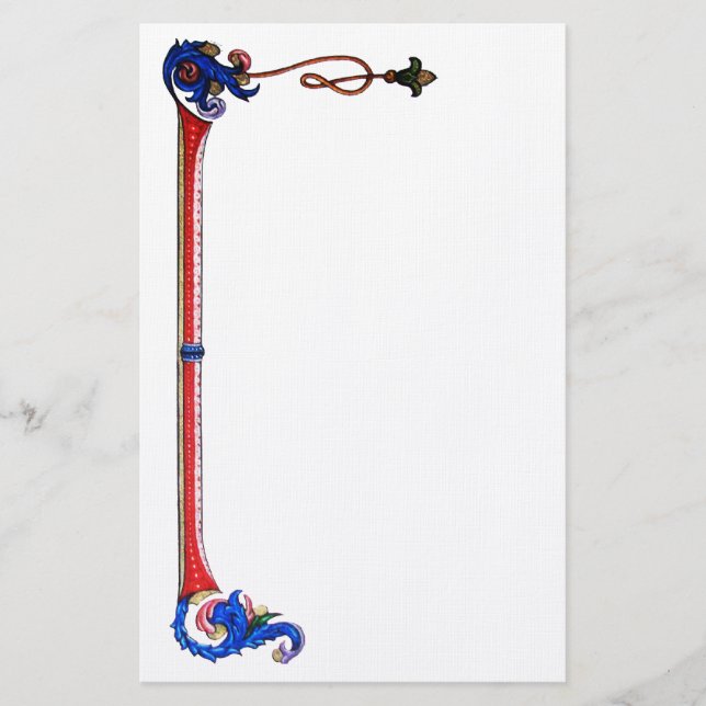 ANTIQUE FLORENTINE BLOMMIGT MOTIFS BREVPAPPER (Framsida)