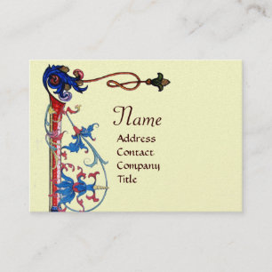 ANTIQUE FLORENTINE BLOMMIGT RED VAX SEAL MONOGRAM VISITKORT