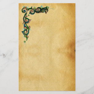 ANTIQUE FLORENTINE PARCHMENT BREVPAPPER