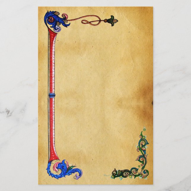 ANTIQUE FLORENTINE PARCHMENT BREVPAPPER (Framsida)