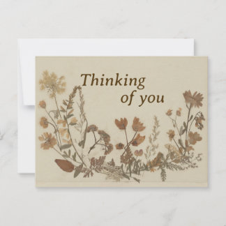 Antique Flower Collage Vykort