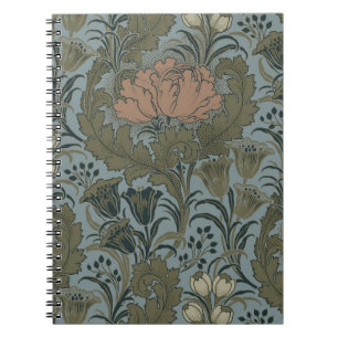 Antique Flower Morris Garden Blommigt Tapet Anteckningsbok