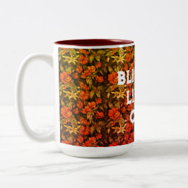 Antique Flowers Blissful Living Två-Tonad Mugg