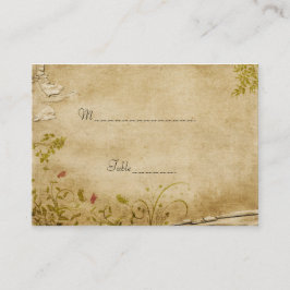 Antique Flowers Bord Place Card Placeringskort