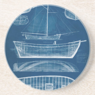 Antique Frakt Blueprint II Underlägg