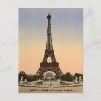 Antique Frankrike Eiffel Torn, Paris-Expo 1900 Vykort