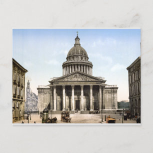 Antique Frankrike street scen c1900, Pantheon, Par Vykort