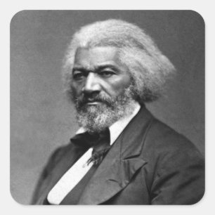 Antique Frederick Douglass Porträtt Fyrkantigt Klistermärke
