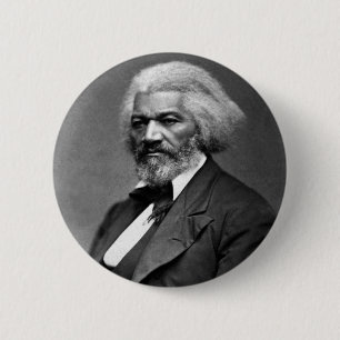 Antique Frederick Douglass Porträtt Knapp