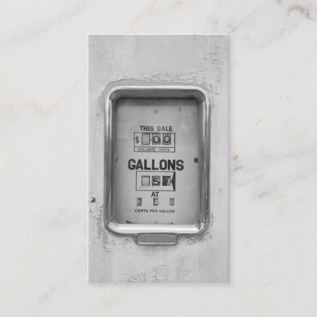 Antique Fuel Bowser Photograph - Affärskort Visitkort (Framsida)