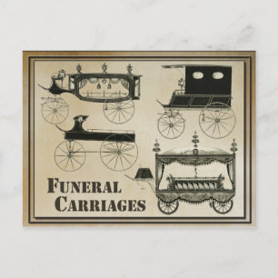 Antique Funeral Carriages Vykort
