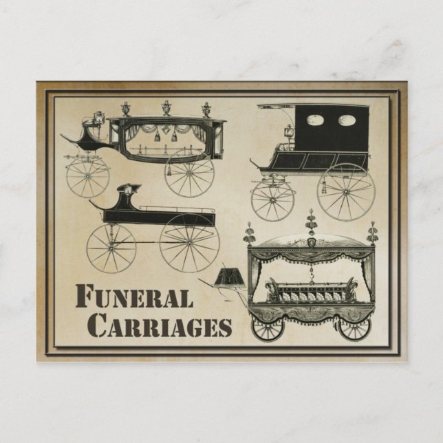 Antique Funeral Carriages Vykort (Framsida)