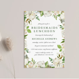 Antique Garden Chic Bridesmaids Luncheon Bröllop Inbjudningar