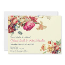 Antique Garden | Inbjudan till Vintage bröllop