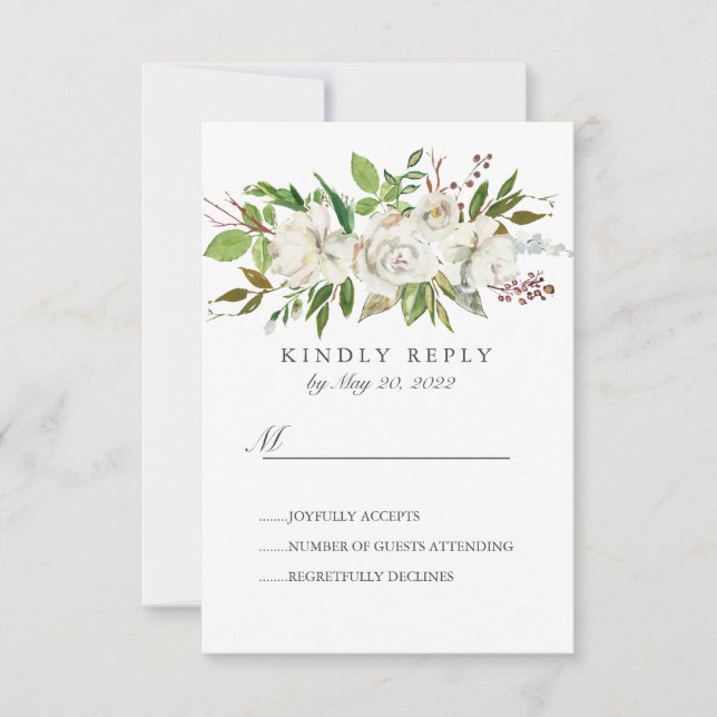 Antique Garden white Flowers Bröllop OSA (Framsida)