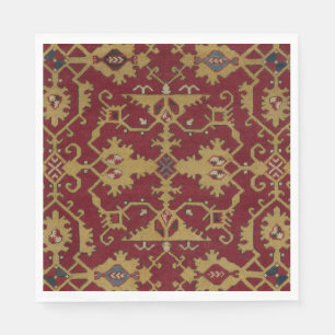 Antique Geometric Oriental Persian Red Mönster Pappersservett