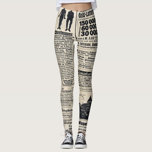 Antique German Newspaper Annons 1917 Leggings (Framsida)