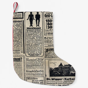 Antique German Newspaper Annons 1917 Liten Julstrumpa