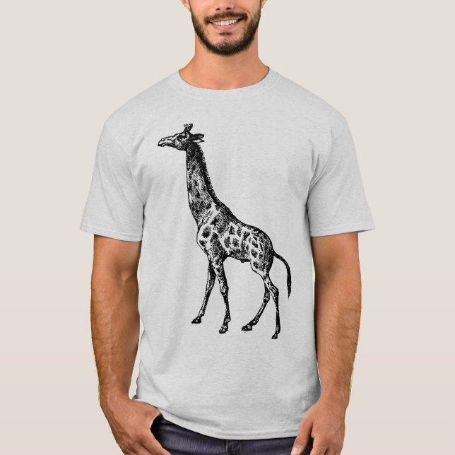 Antique Giraffe på Tote Bag T Shirt (Framsida)