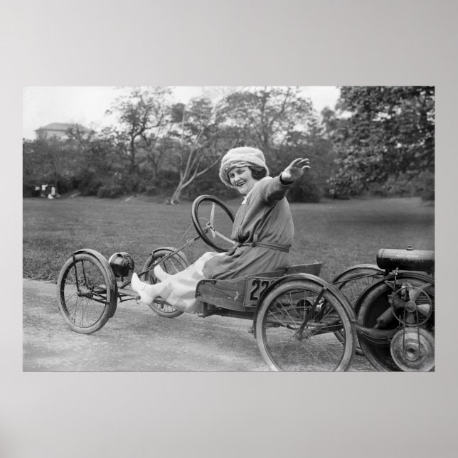 Antique Go Cart, tidigt 1900-talet Poster (Framsidan)