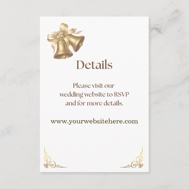 Antique Gold Bells Details Enclosure Tilläggskort (Framsida)
