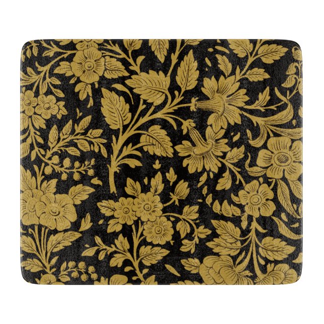 Antique Gold Floral Indian Lac-work Black Pattern (Framsidan)