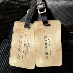 Antique Gold Foil Bagagebricka