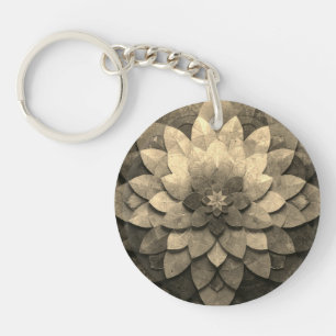 Antique Golden Mandala Art Texturerad blomma