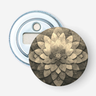 Antique Golden Mandala Art Texturerad blomma Flasköppnare