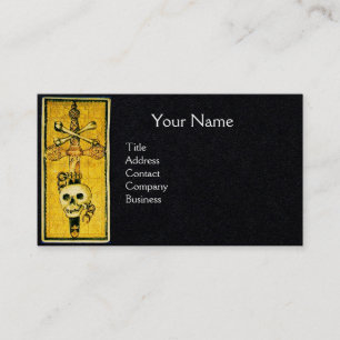 ANTIQUE GOTHIC TAROTS,ACE OF SWORDS Black Papper Visitkort