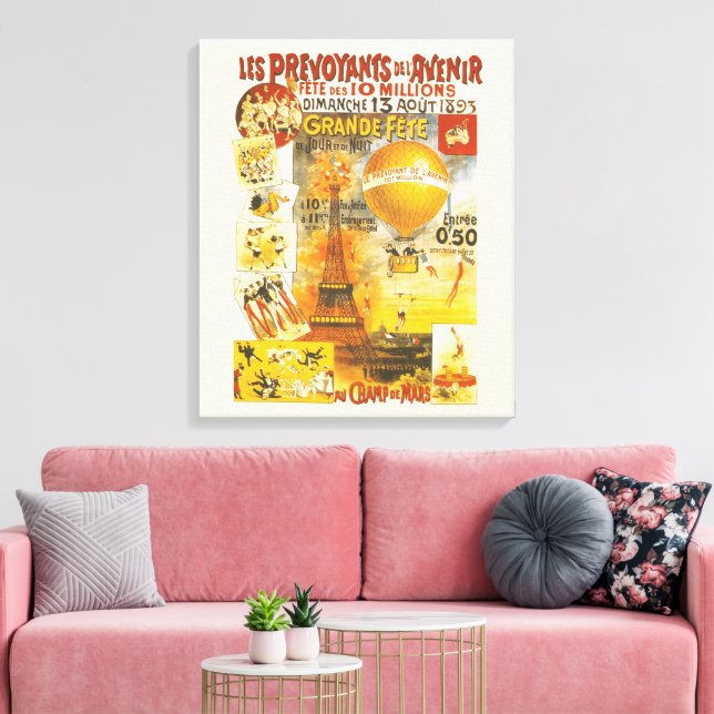 Antique Grand Fete Fair Poster Canvastryck (Insitu (Vardagsrum))