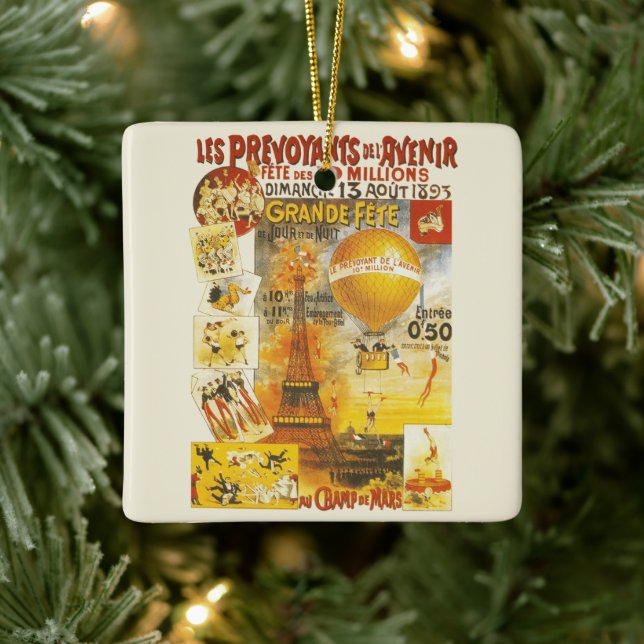 Antique Grand Fete Fair Poster Julgransprydnad Keramik (Träd)