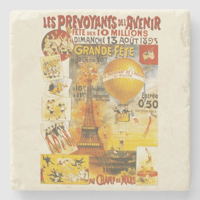 Antique Grand Fete Fair Poster Stenunderlägg (Framsidan)