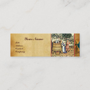 ANTIQUE GRAPE VINEYARD HARVEST VAX SEAL MONOGRAM MINI VISITKORT