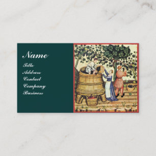 ANTIQUE GRAPE VINEYARD HARVEST VAX SEAL MONOGRAM VISITKORT