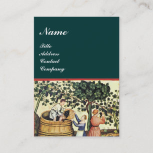 ANTIQUE GRAPE VINEYARD HARVEST VAX SEAL MONOGRAM VISITKORT