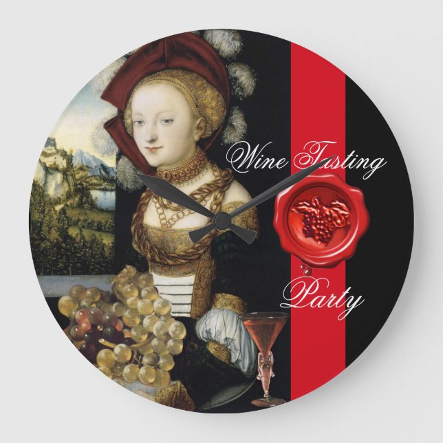 ANTIQUE GRAPE VINEYARD VIN TASTING PARTY VAX SEAL STOR KLOCKA (Framsida)