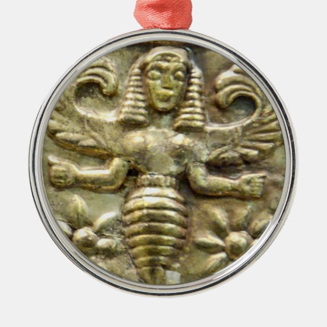 ANTIQUE GREEK HONEY BEE GODDESS JULGRANSPRYDNAD METALL (Framsidan)