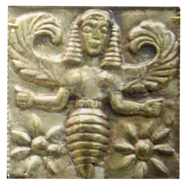 ANTIQUE GREEK HONEY BEE GODDESS KAKELPLATTA (Framsidan)