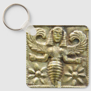 ANTIQUE GREEK HONEY BEE GODDESS NYCKELRING