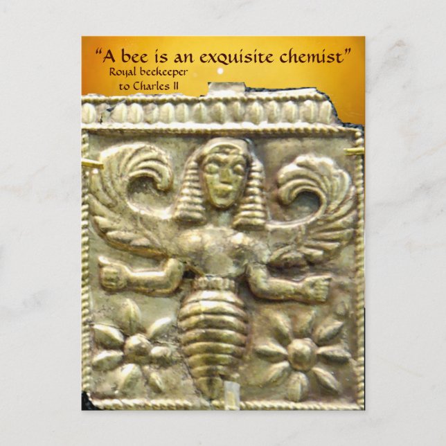 ANTIQUE GREEK HONEY BEE GODDESS VYKORT (Framsida)