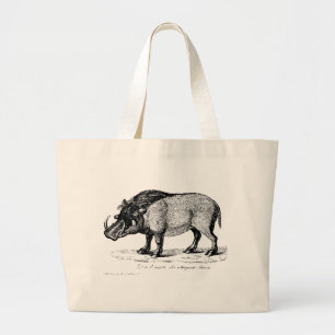 Antique Gris med Tusks på Tote Bag Jumbo Tygkasse