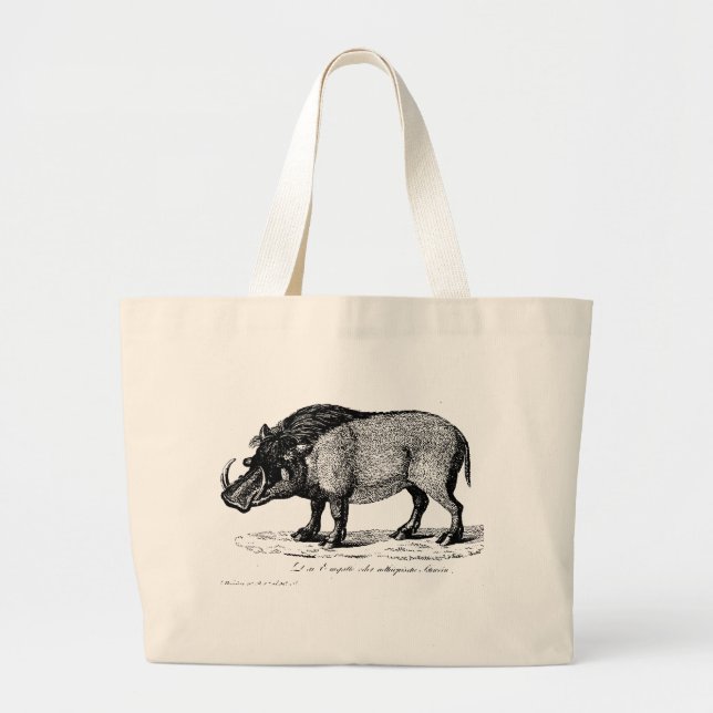 Antique Gris med Tusks på Tote Bag Jumbo Tygkasse (Framsidan)