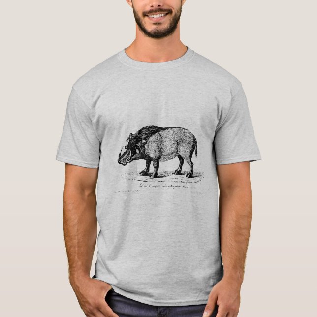 Antique Gris med Tusks T Shirt (Framsida)
