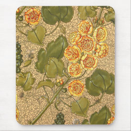 Antique Gula blommor Mousepad Musmatta