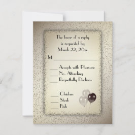 Antique Guld Balloons and Glitter Menu OSA Kort