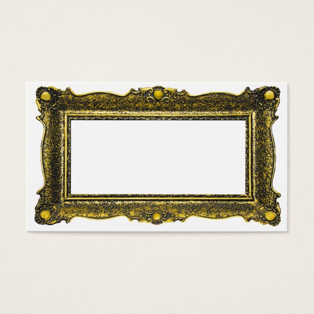 Antique Guld Bild Ram Visitkort (Framsidan)